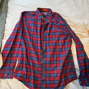 St. John's Bay Red and Blue Checkered Shirt